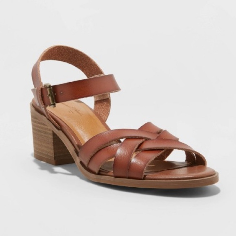 Women's Faux LeatherStacked Block Pumps